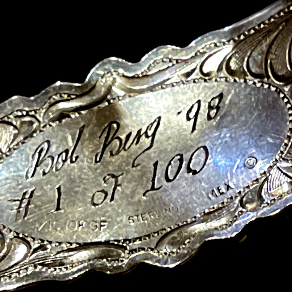 Sterling Rose Gold Ruby Cuff/Bracelet - Picture 12 of 12